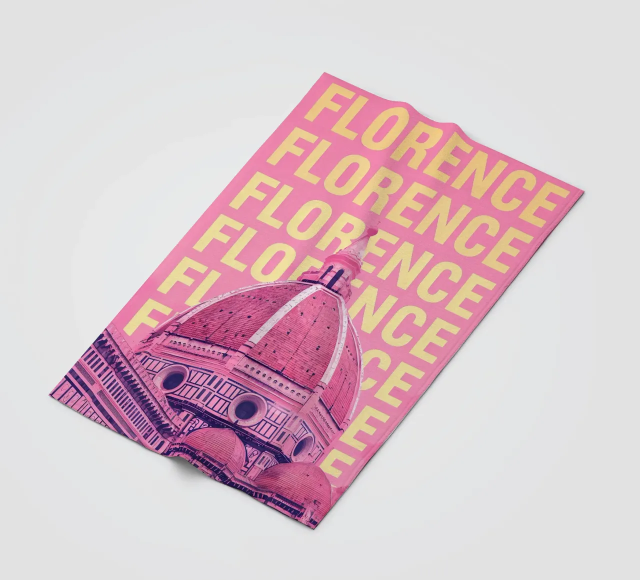 Cattedrale di Firenze Rosa Pop Art coperta in pile da 🥝 KIWI STORE