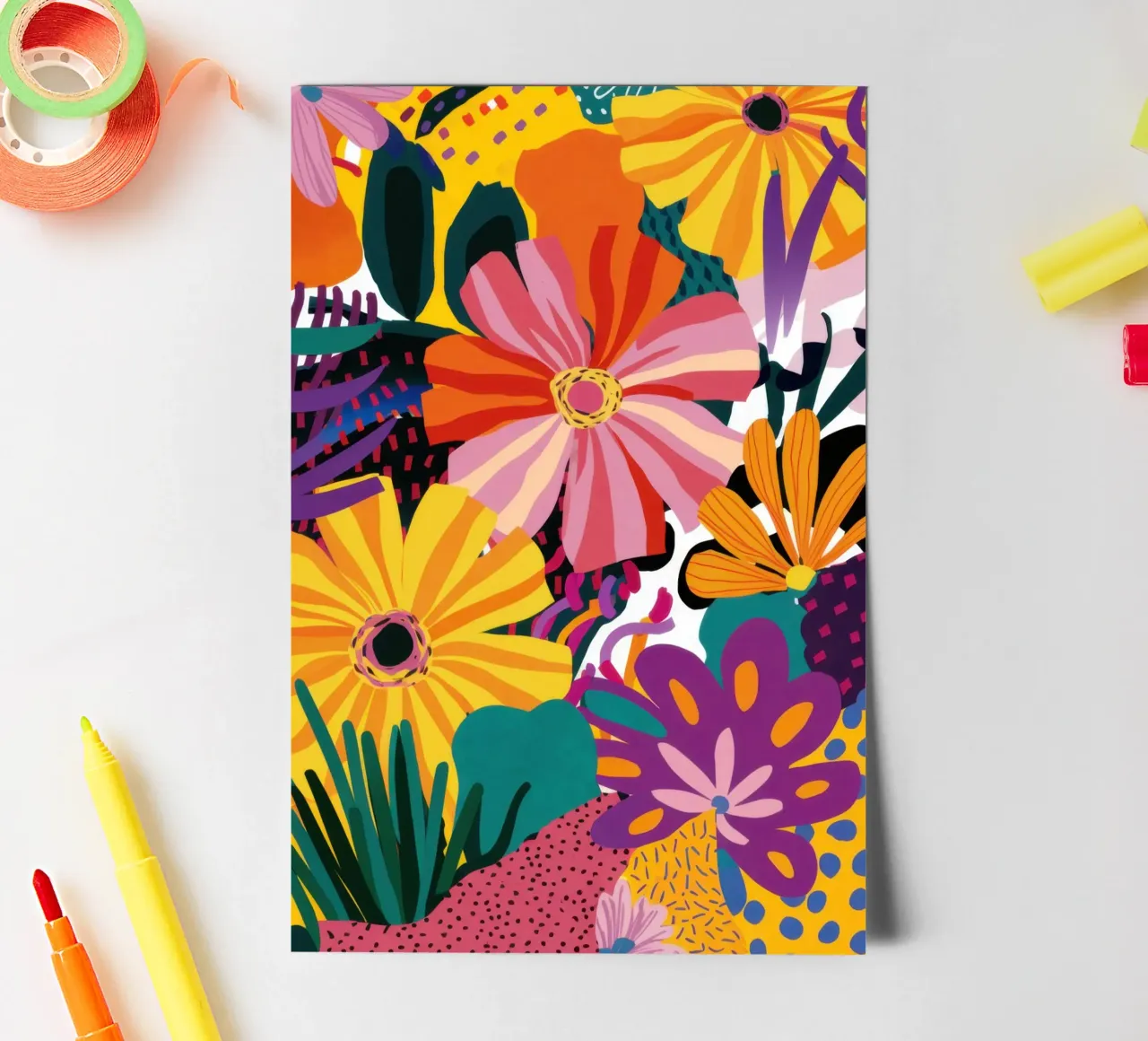 Wildflower Garden Explosion sticker sheet by Flock Reverie
