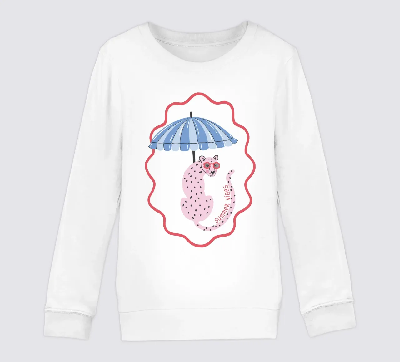 Summer vibes leopard - blue felpa bambino da Vivdesign