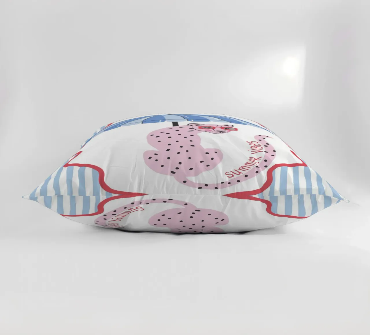 Summer vibes leopard - blue cuscino da Vivdesign