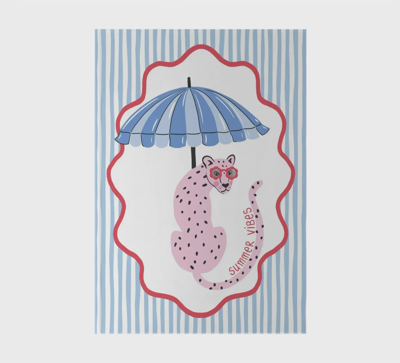 Summer vibes leopard - blue notebook by Vivdesign