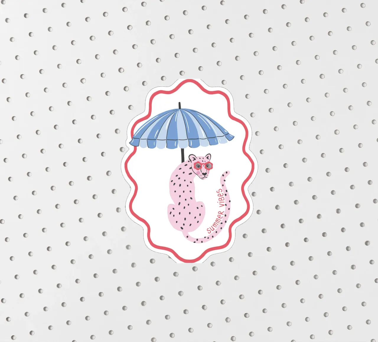 Summer vibes leopard - blue adesivo da Vivdesign