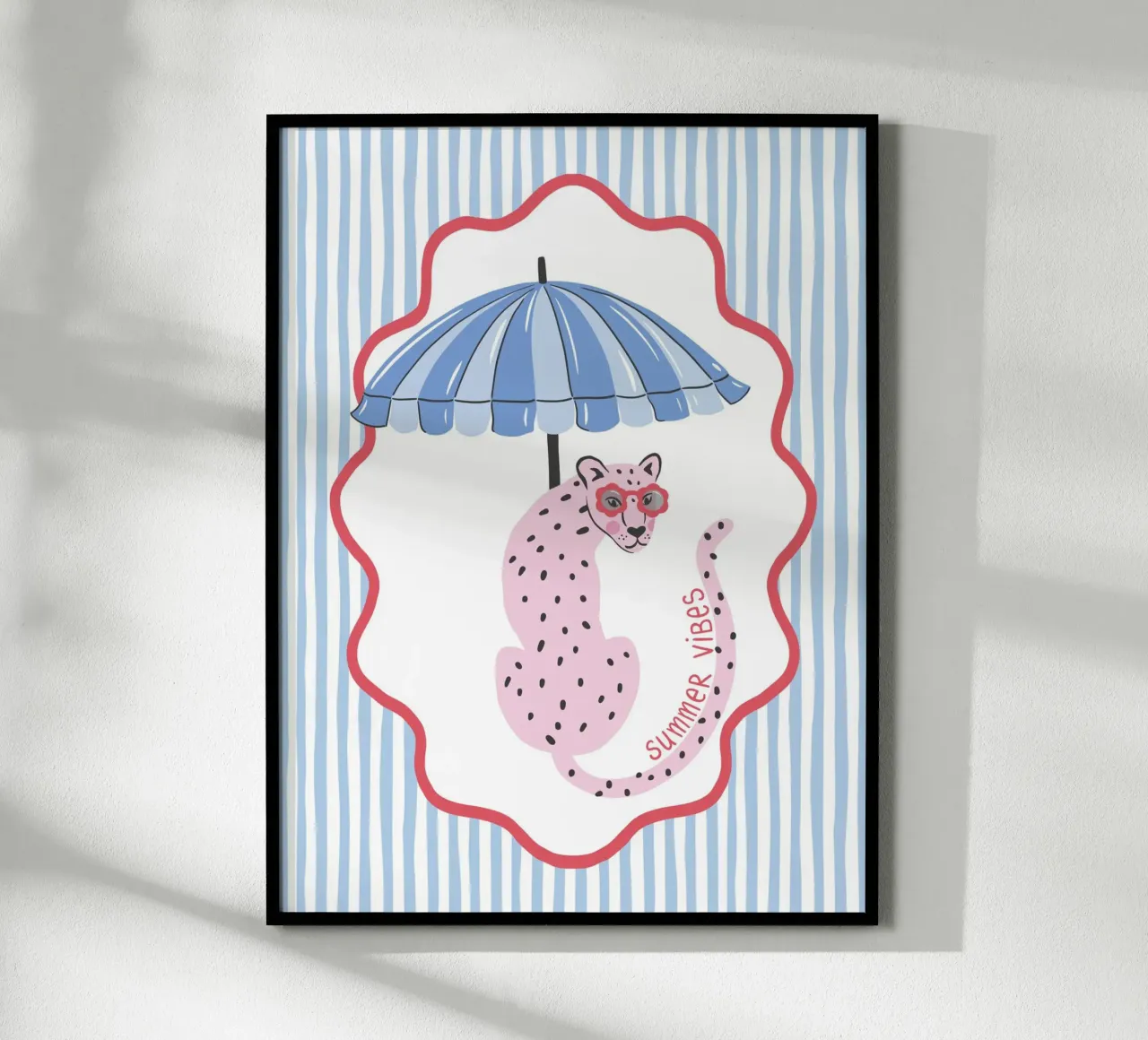 Summer vibes leopard - blue carta hahnemühle da Vivdesign