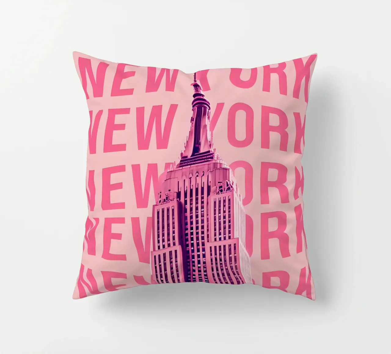 Empire State Building New York Rosa Pop Art cuscino da 🥝 KIWI STORE