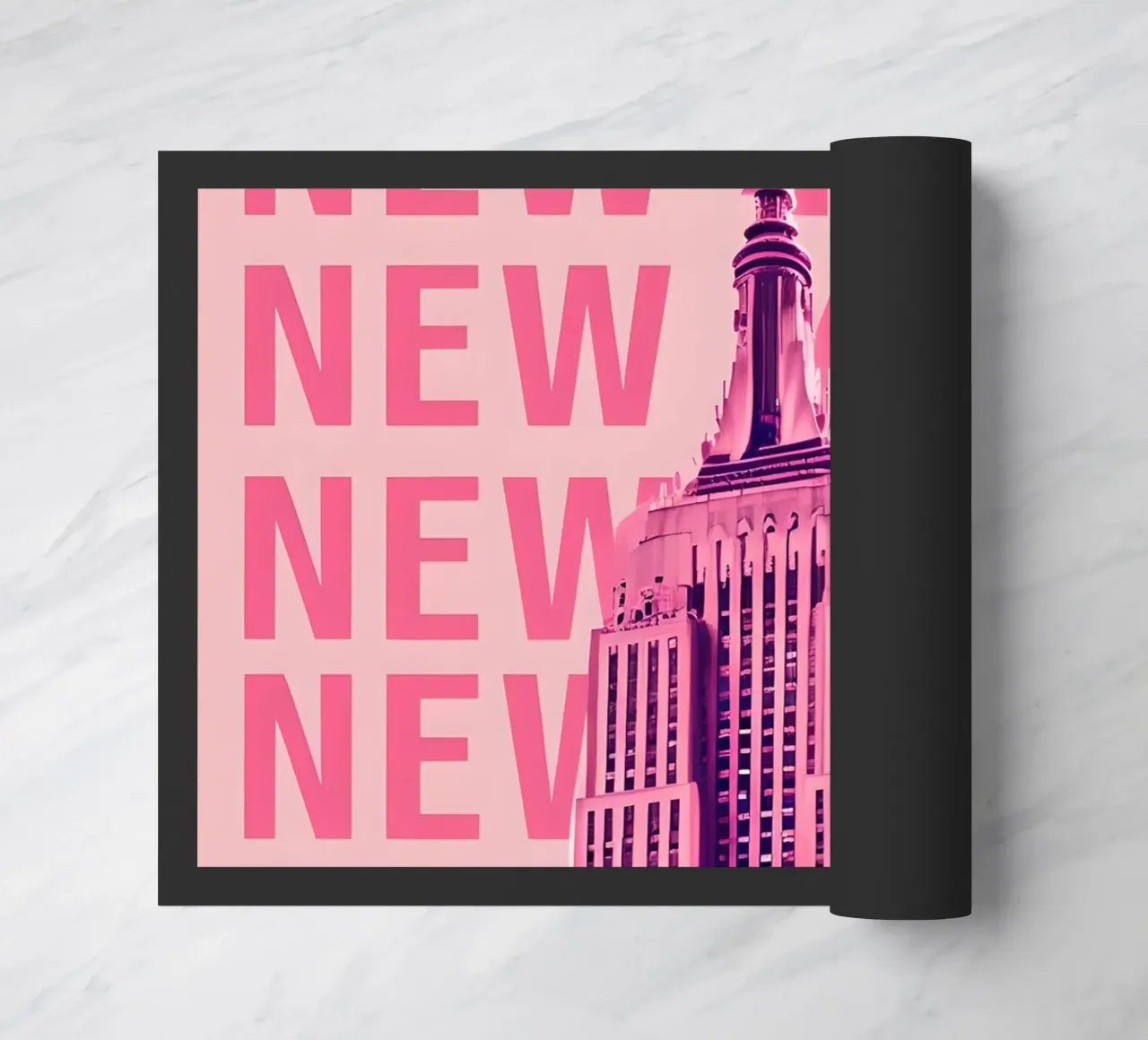 Empire State Building New York Rosa Pop Art zerbino da 🥝 KIWI STORE