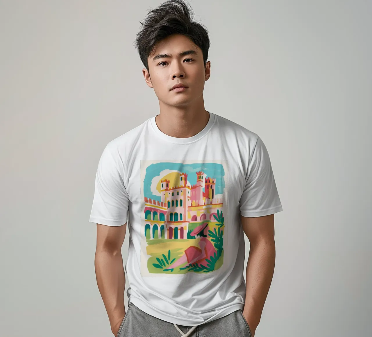 Colosseo in fiore t-shirt da Flock Reverie