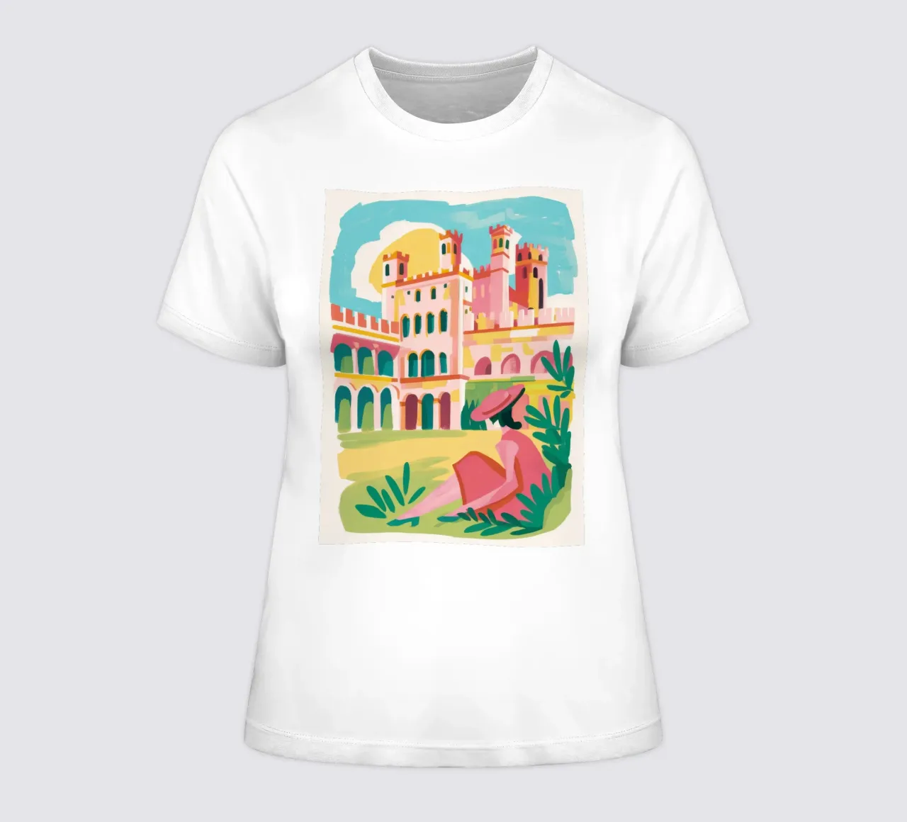Colosseum in Bloom women's fitted t-shirt by Flock Reverie
