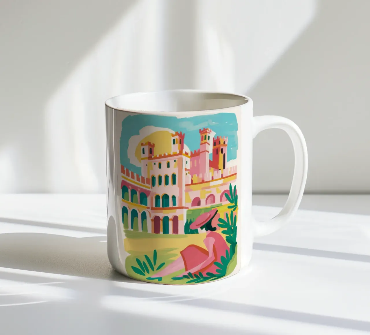 Colosseo in fiore tazza in ceramica da Flock Reverie