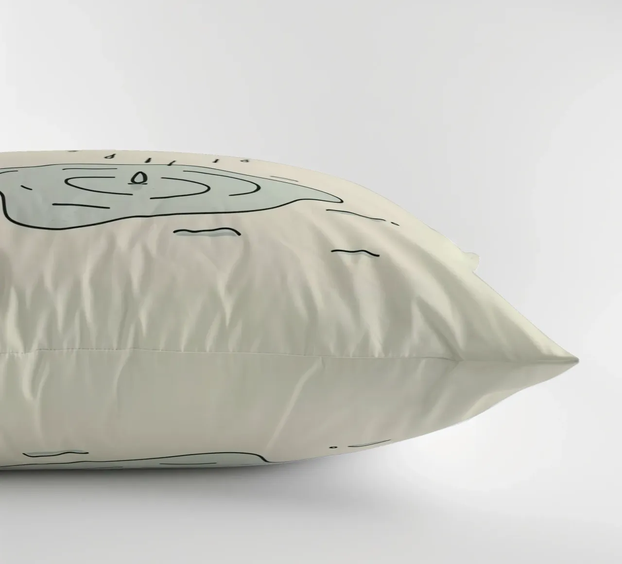 Gocce di acqua piovana che creano increspature in una piccola pozzanghera cuscino da DesignDoodle