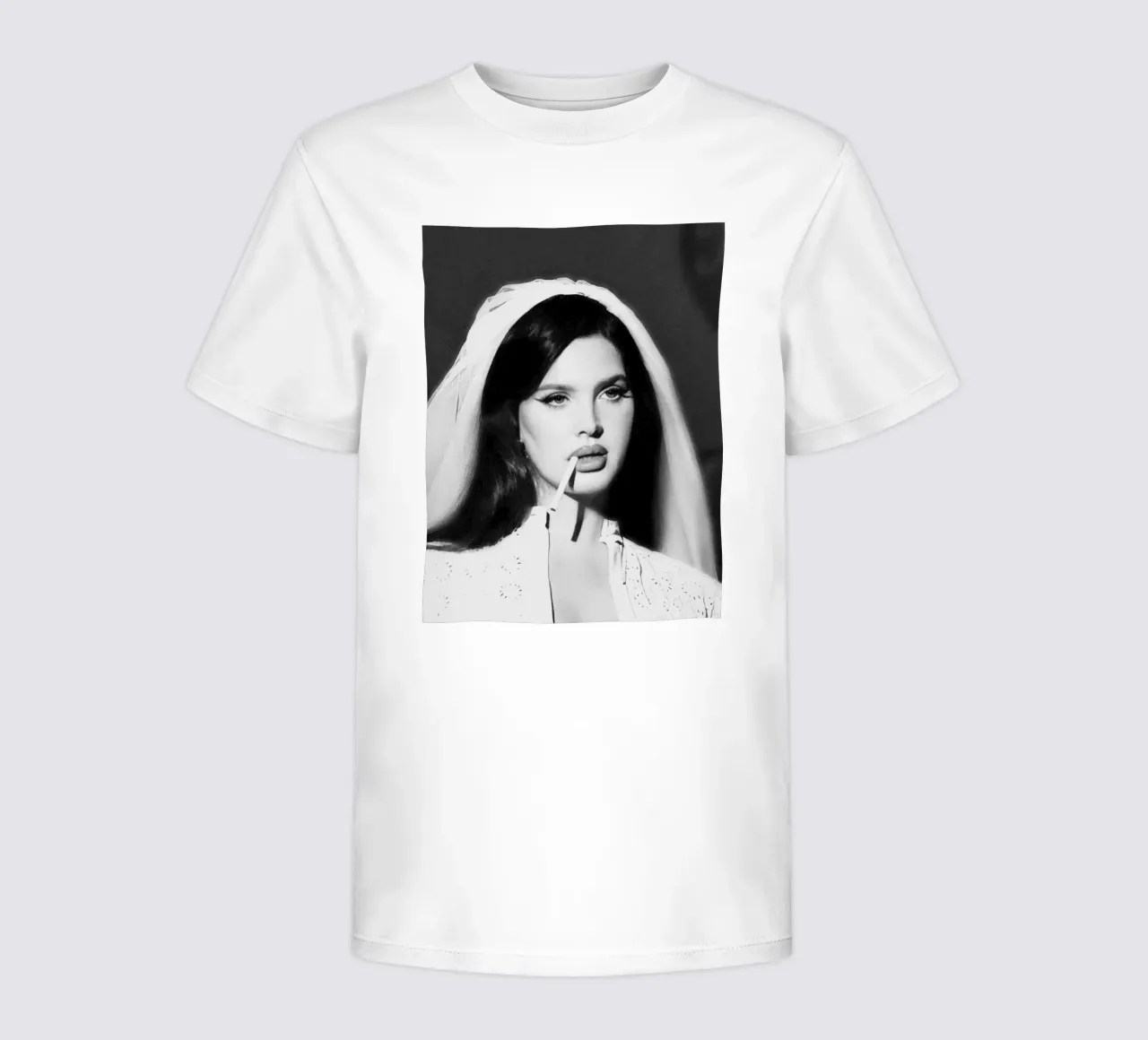Ritratto di Lana Del Rey che fuma in bianco e nero t-shirt bambini da licongeilish
