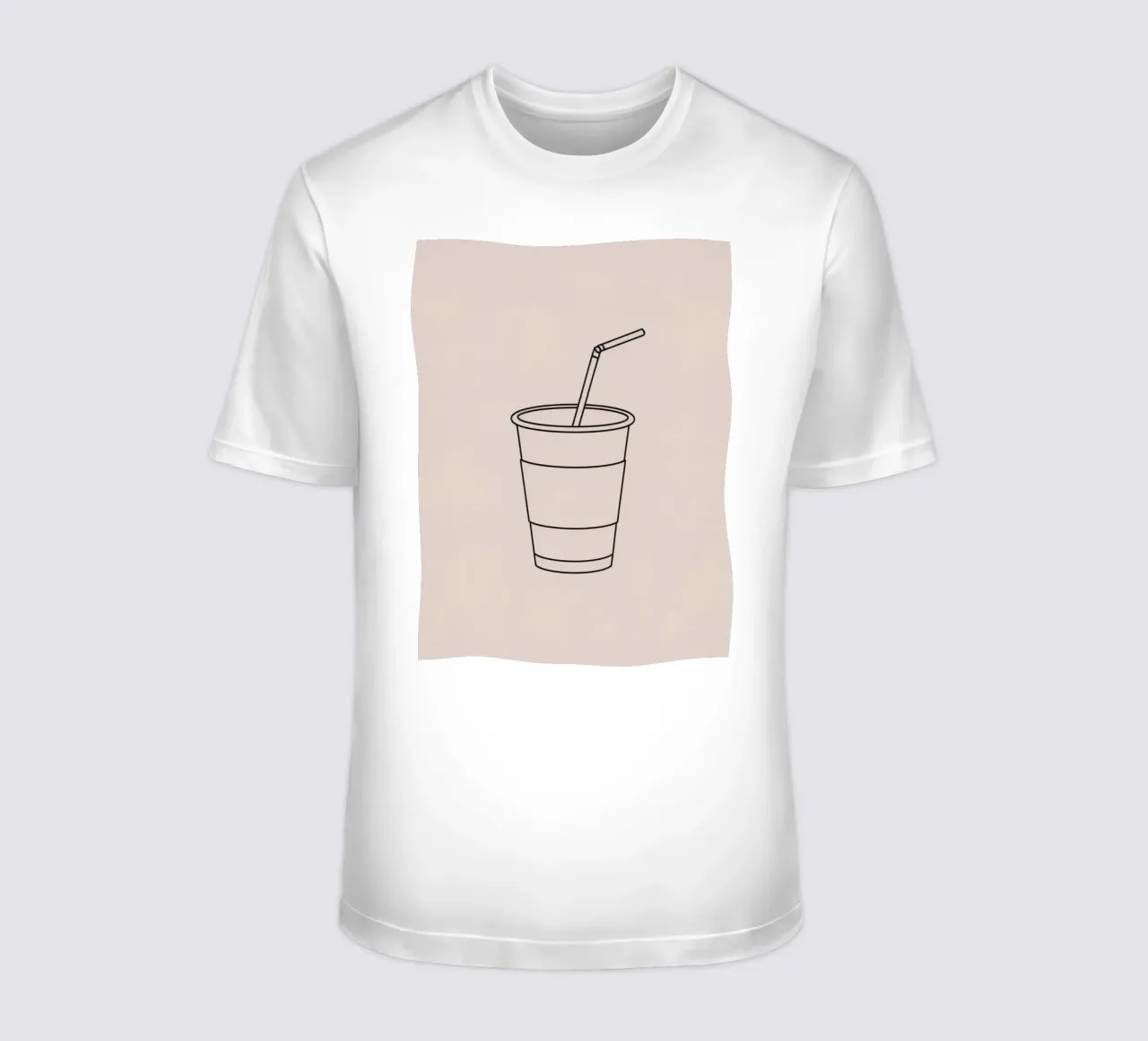 Illustrazione di una tazza monouso con cannuccia t-shirt da DesignDoodle