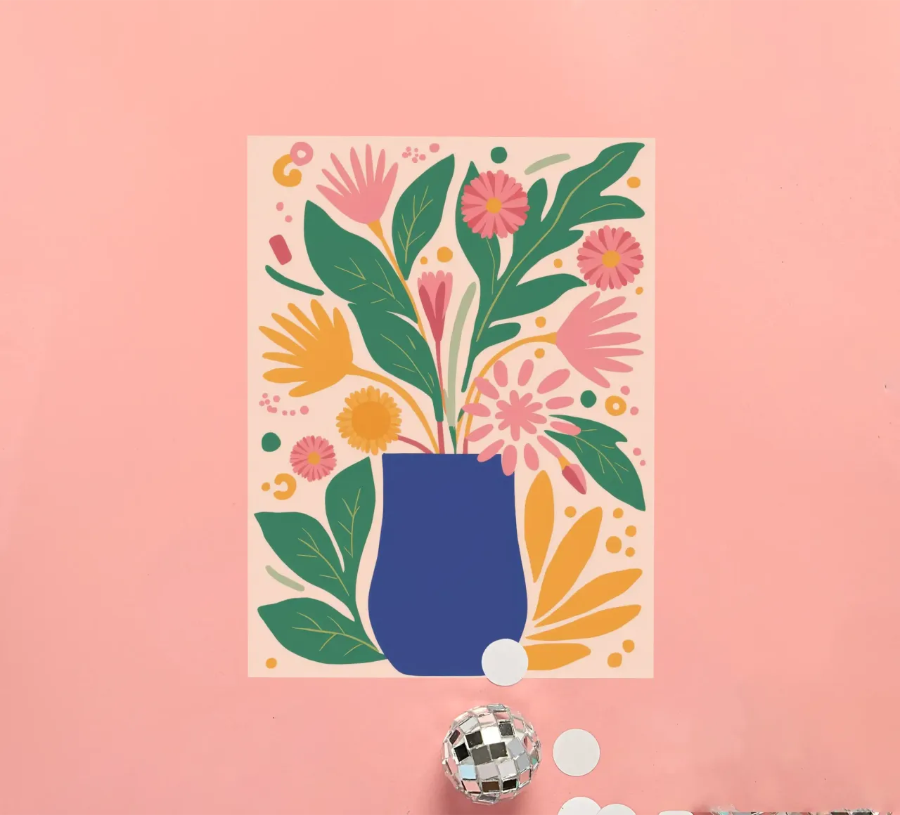 Folk Art Floral Bouquet sticker by Flock Reverie