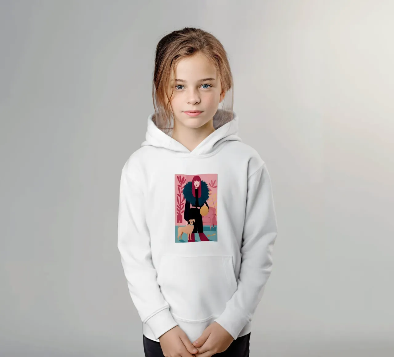 Chic con un cane da compagnia felpa bambino con cappuccio da Flock Reverie