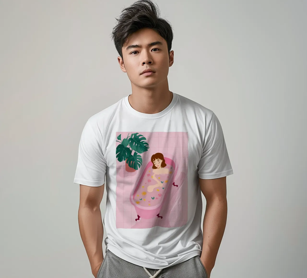 Tempo di bagno in pastello t-shirt da Flock Reverie