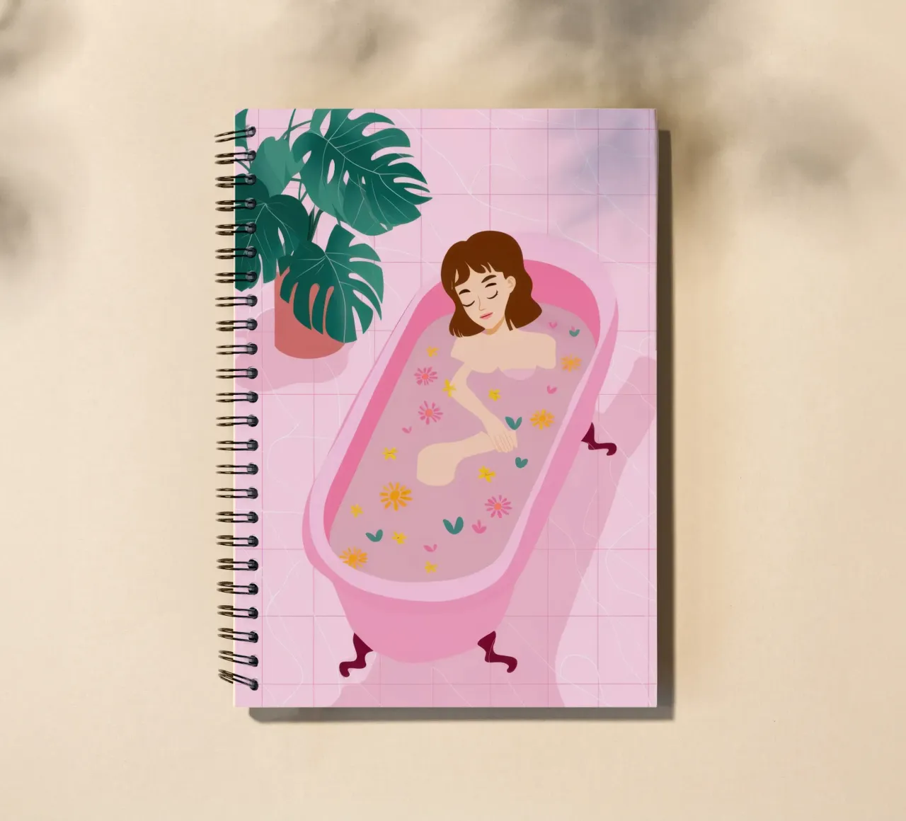 Pastel Bath Time spiral notebook by Flock Reverie