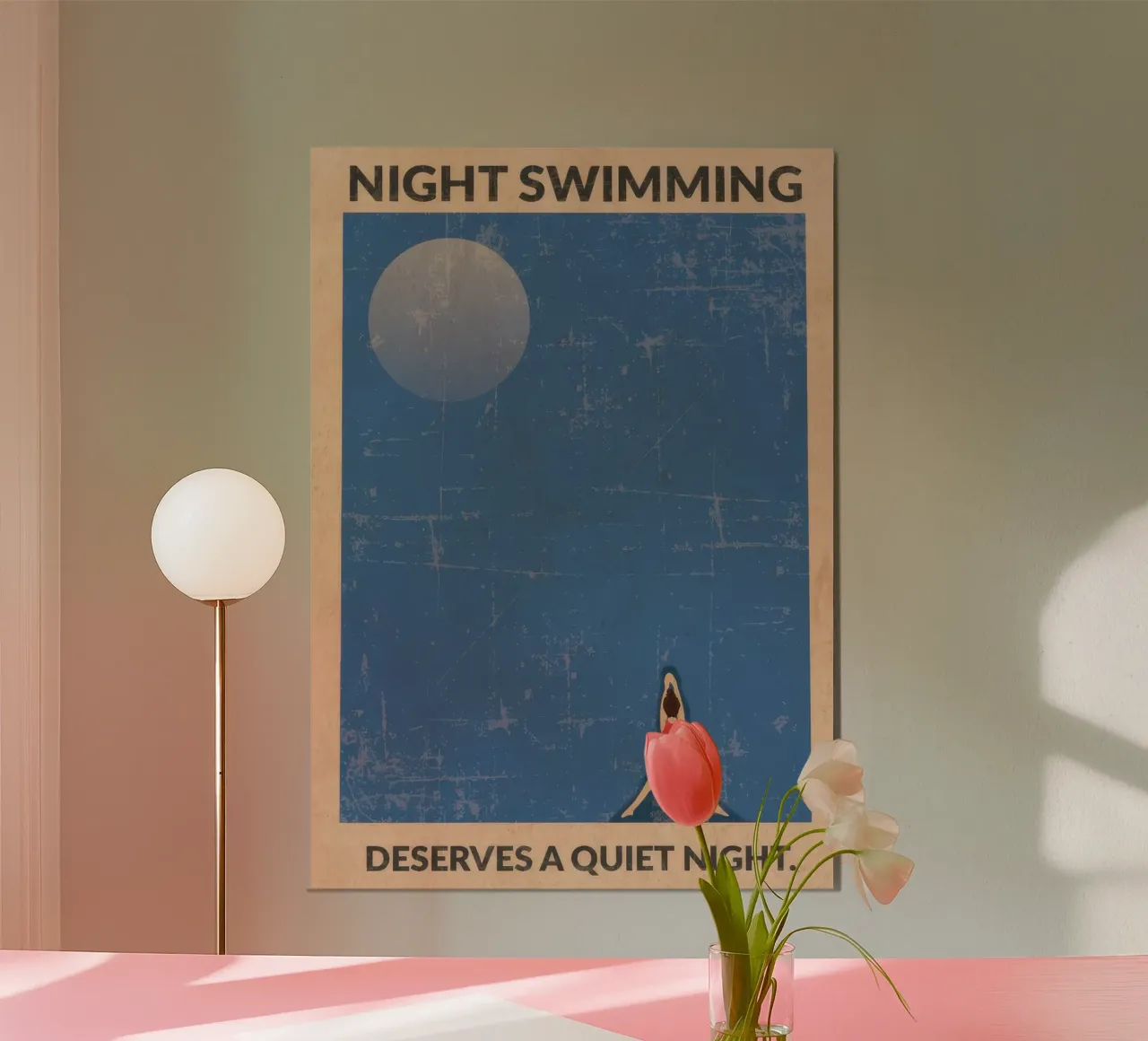Acque libere (di notte) alluminio dibond da Blue Water