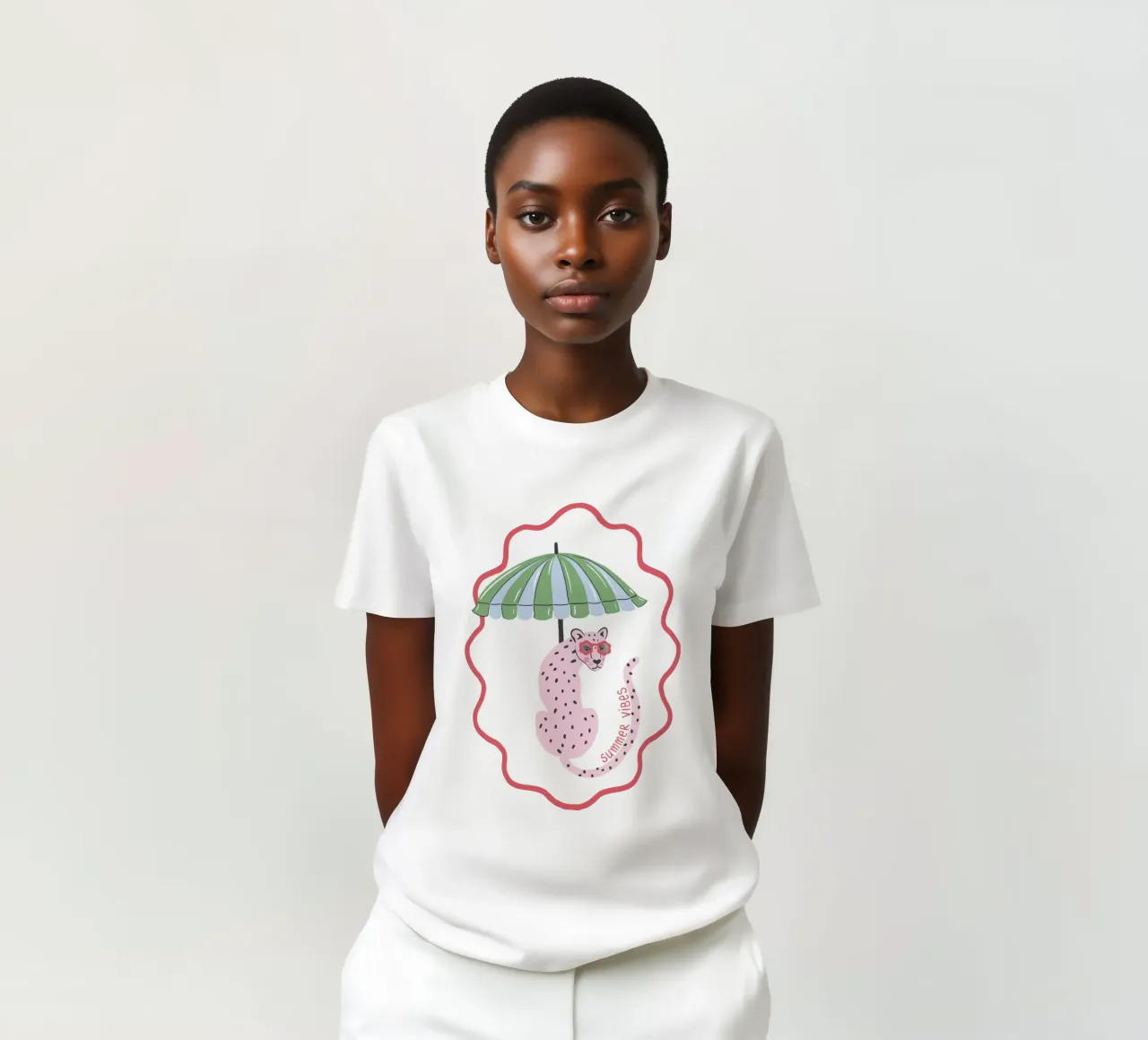 Summer Vibes Leopard - green t-shirt da Vivdesign