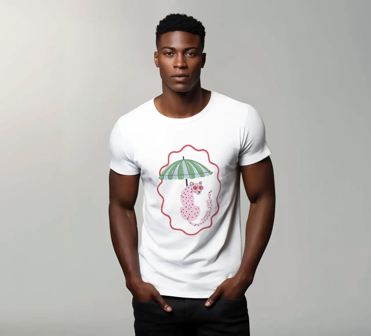 Summer Vibes Leopard - green t-shirt da Vivdesign