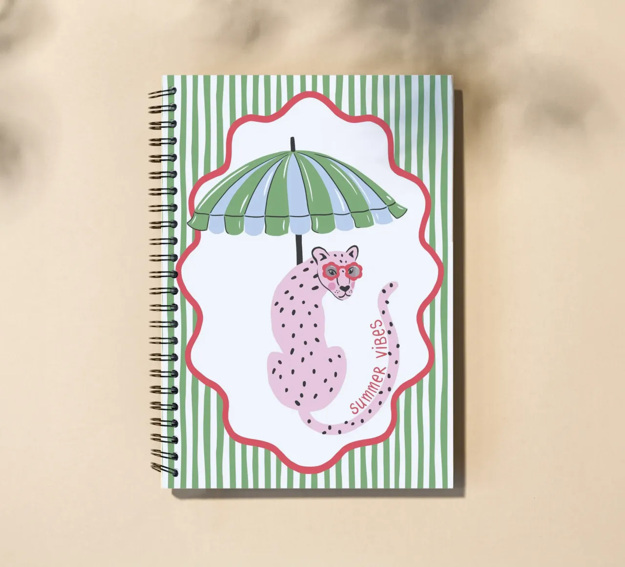 Summer Vibes Leopard - green carnet à spirale de Vivdesign