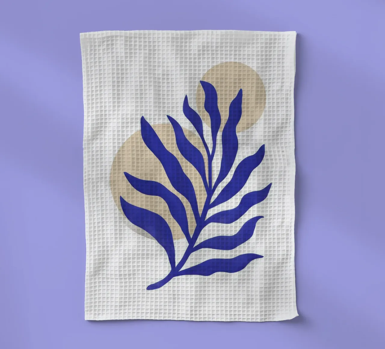 Abstraction de feuilles bleues torchon de Flock Reverie
