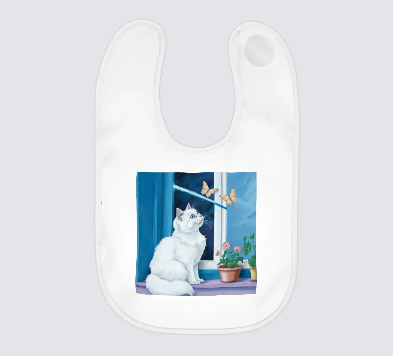 Window Sill Wonder baby bib by Flock Reverie