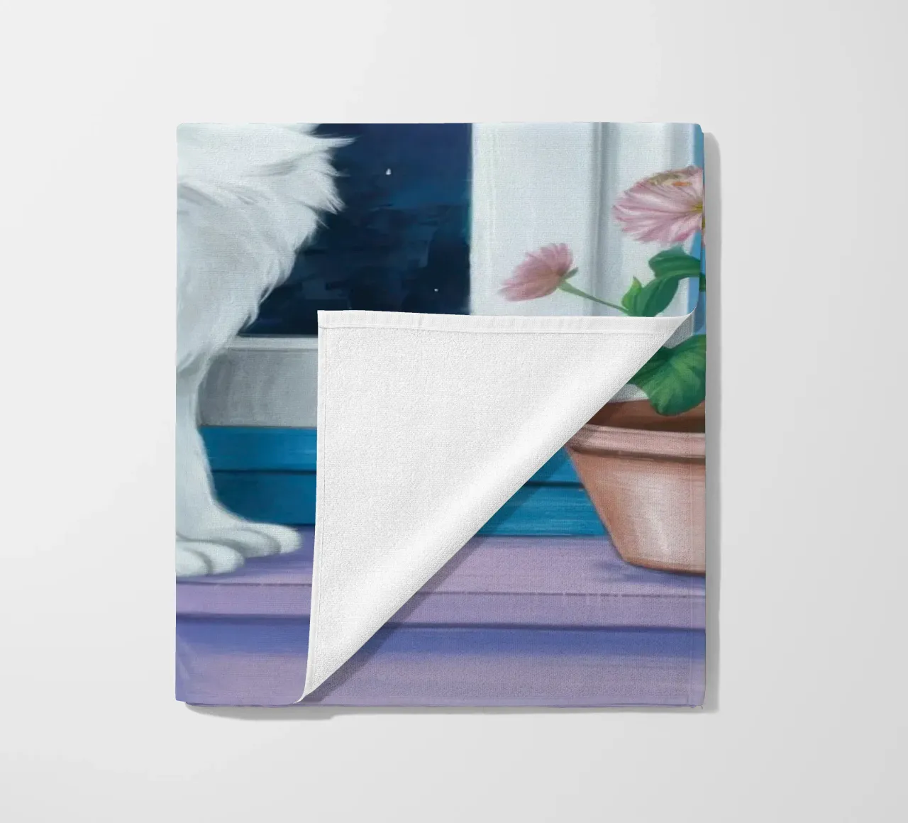 Window Sill Wonder beach towel by Flock Reverie