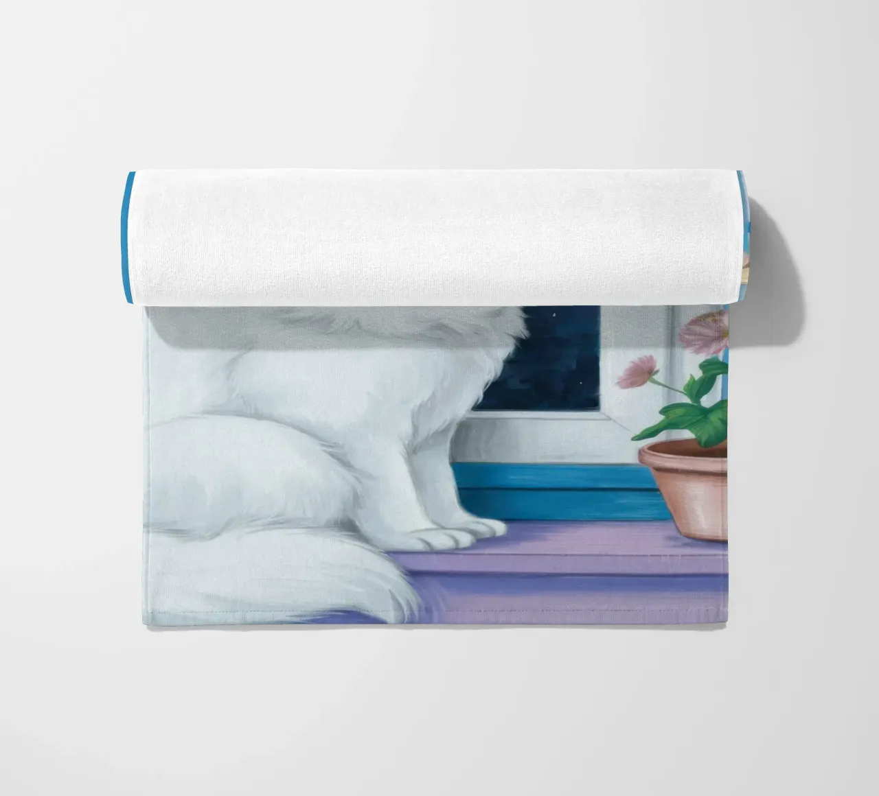 Window Sill Wonder beach towel by Flock Reverie