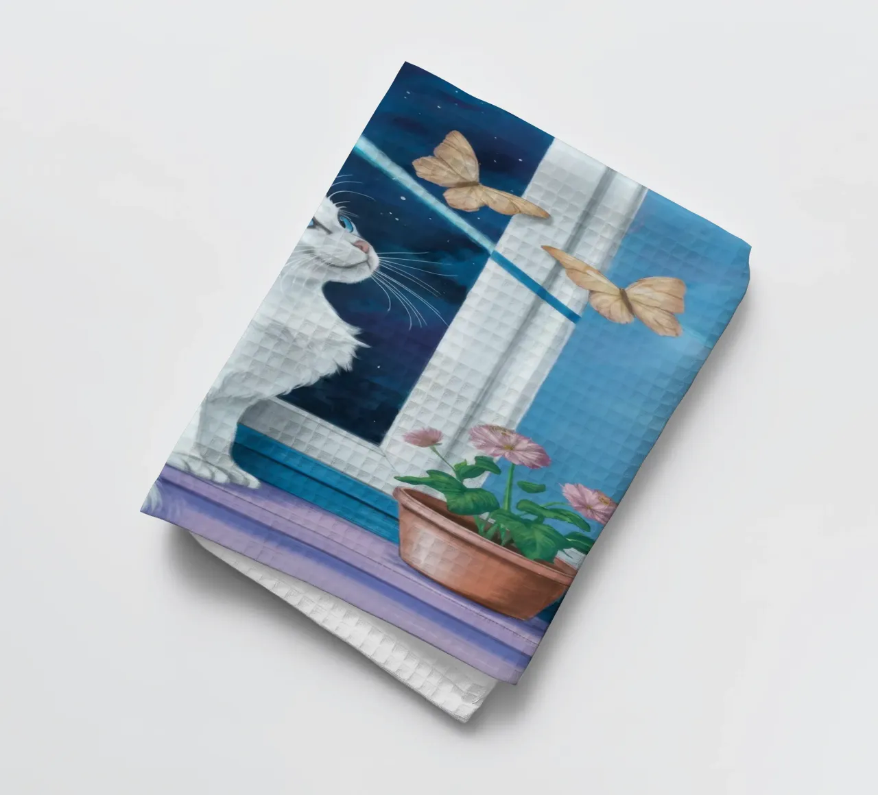 Window Sill Wonder tea towel by Flock Reverie