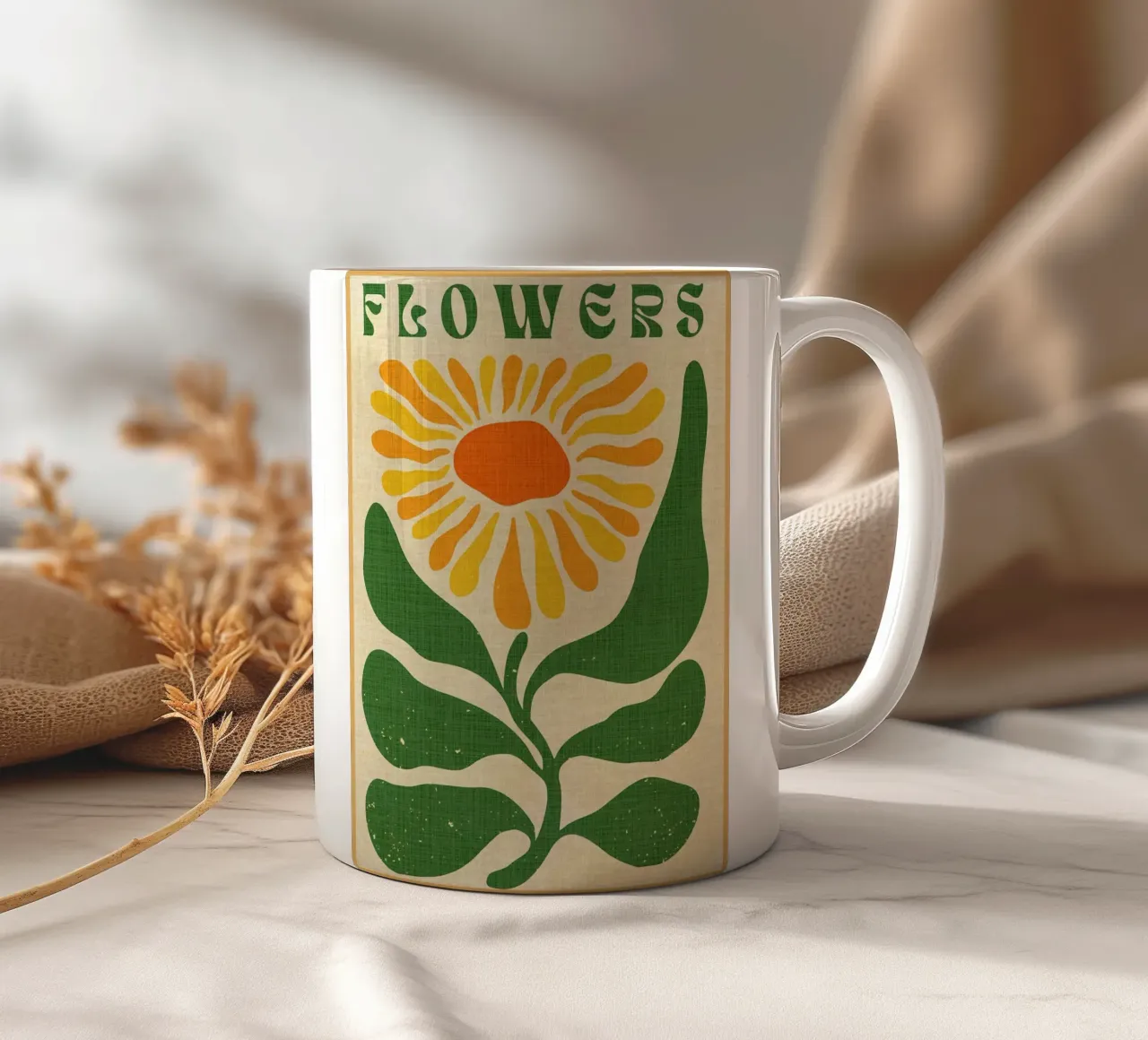 Illustrazione floreale tazza in ceramica da Jason Studio