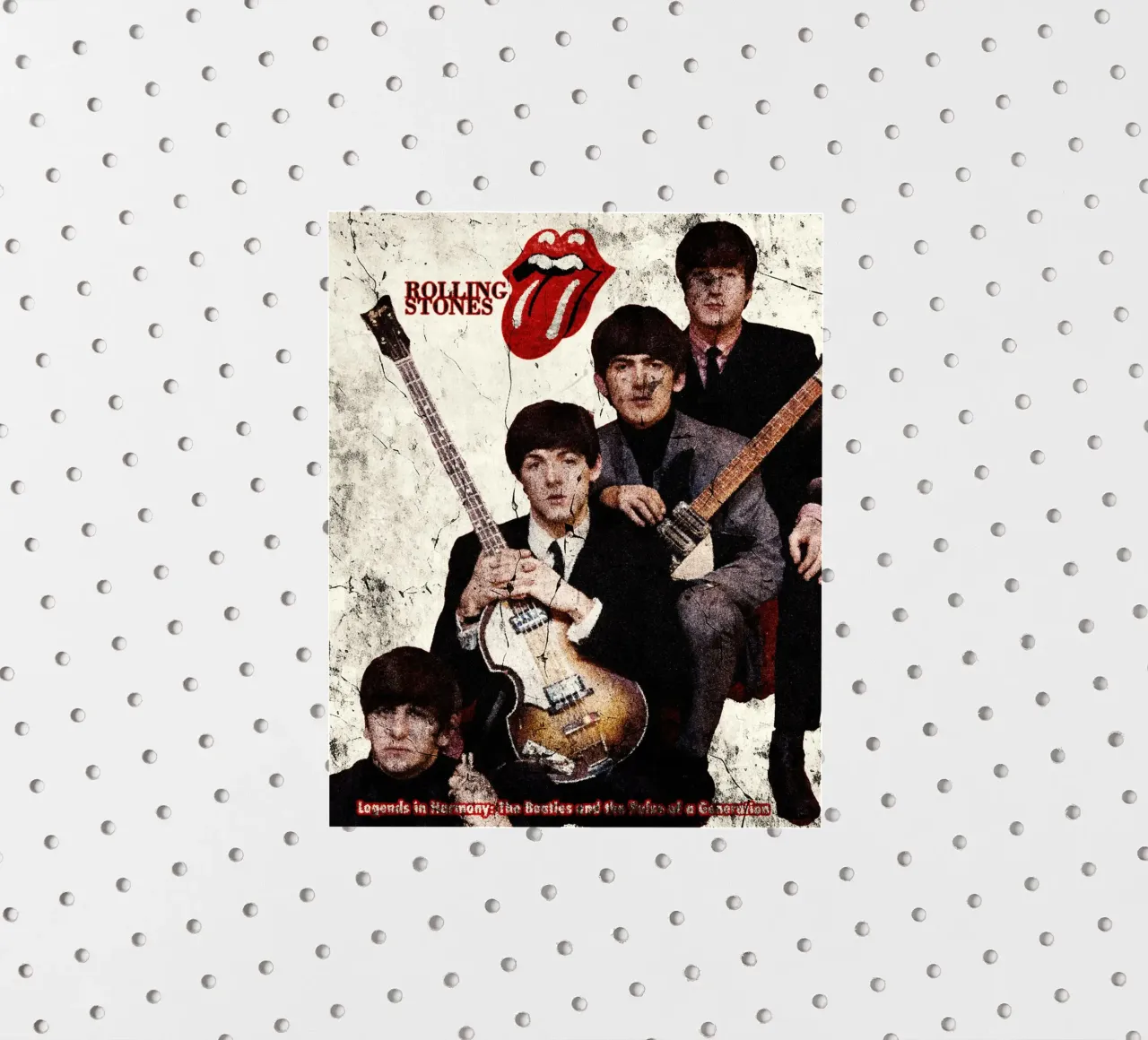 I Rolling Stones con la leggendaria "Introducing Lips" adesivo da Abasa Inaraya