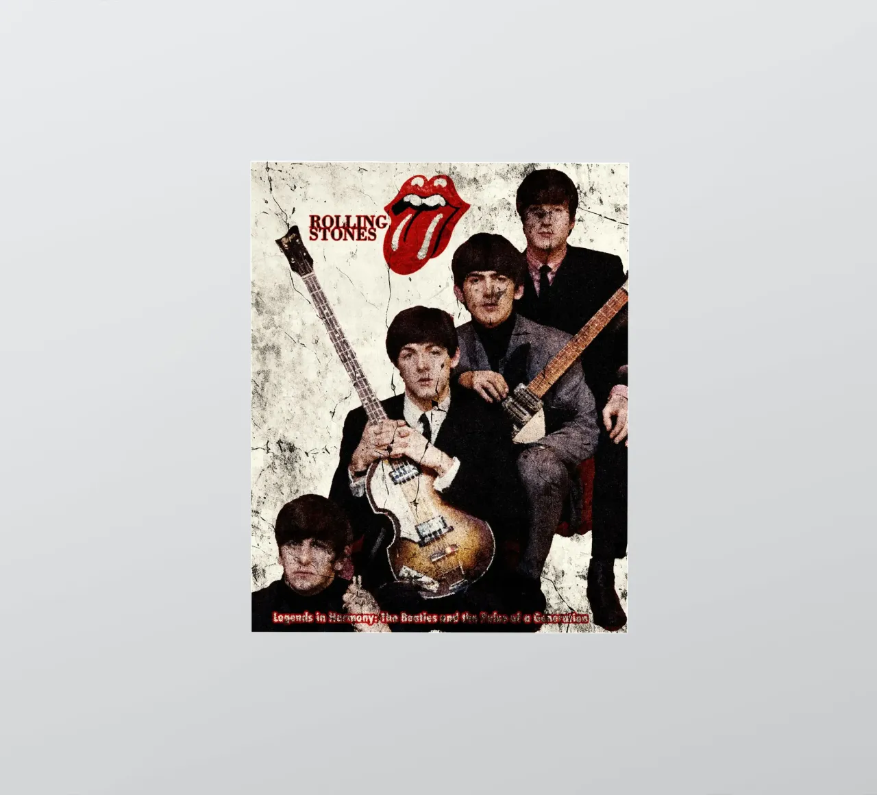I Rolling Stones con la leggendaria "Introducing Lips" adesivo da Abasa Inaraya