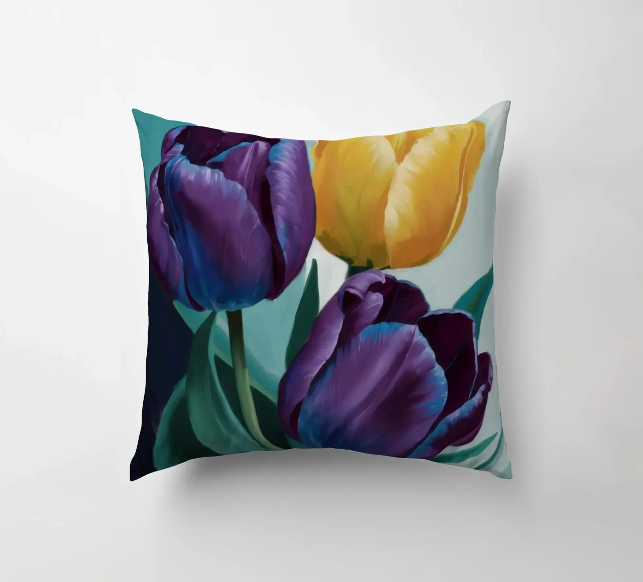 Moody Tulip Duo decorative cushion by Flock Reverie