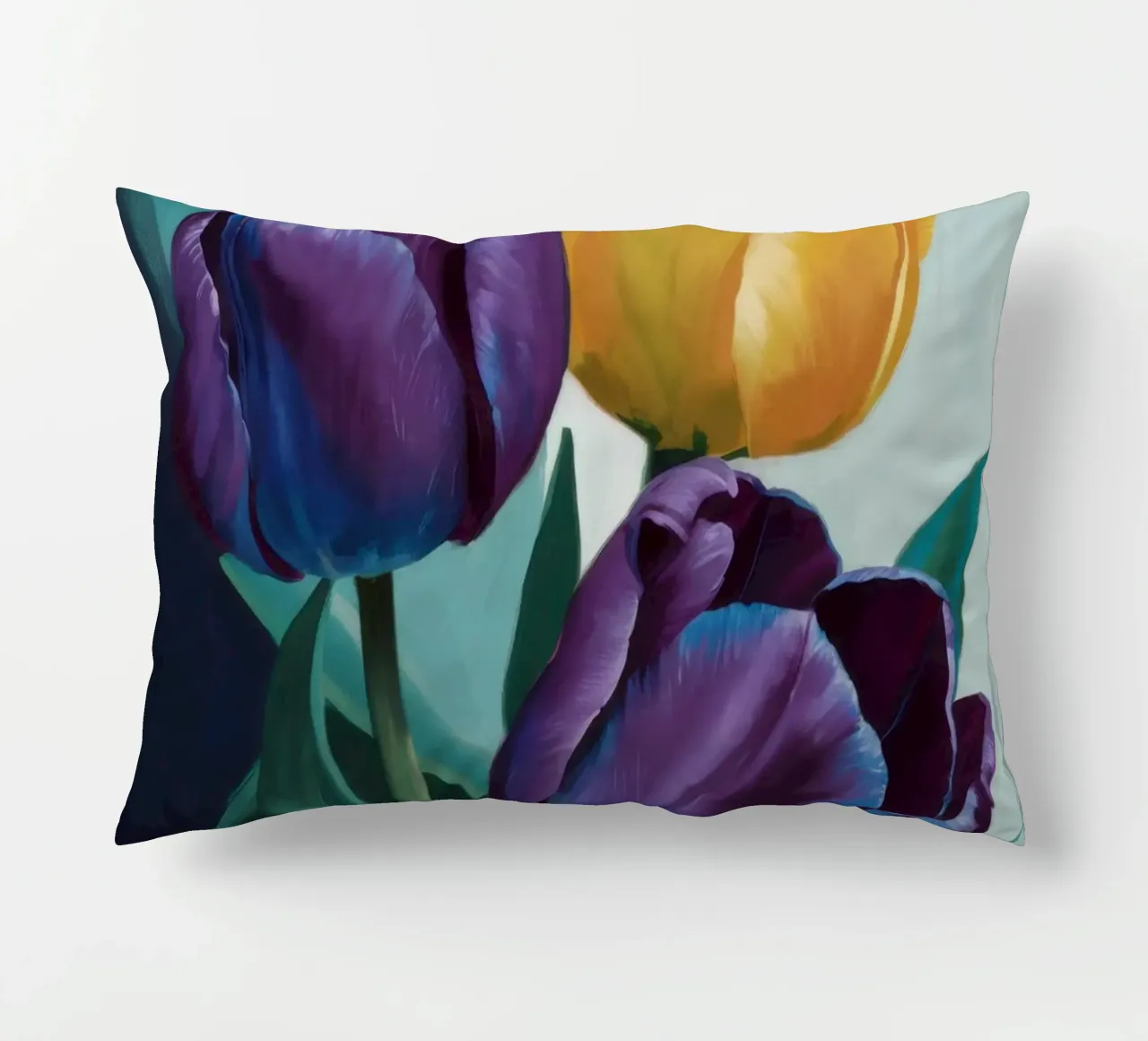 Moody Tulip Duo decorative cushion by Flock Reverie
