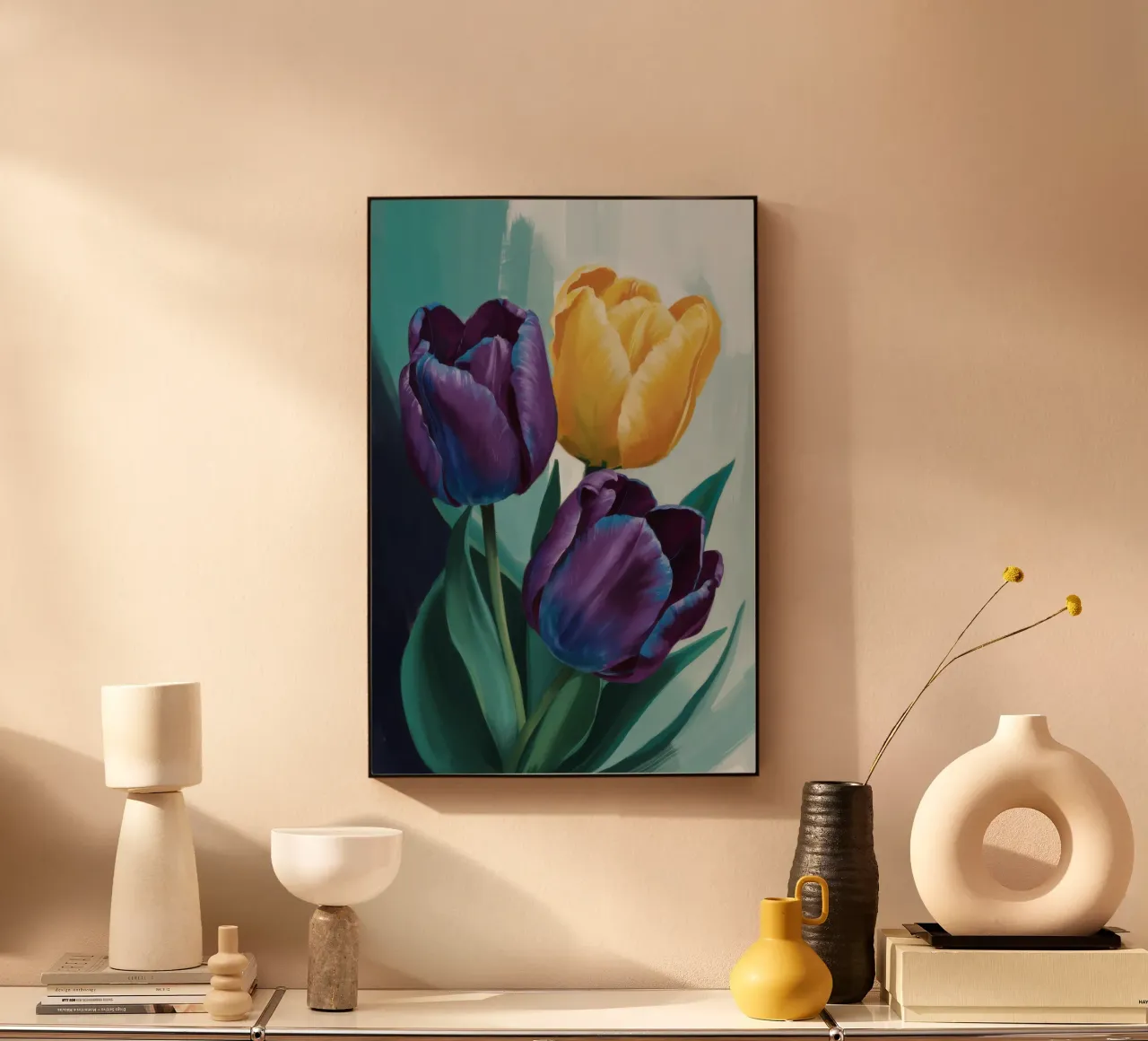 Moody Tulip Duo acrylic glass by Flock Reverie
