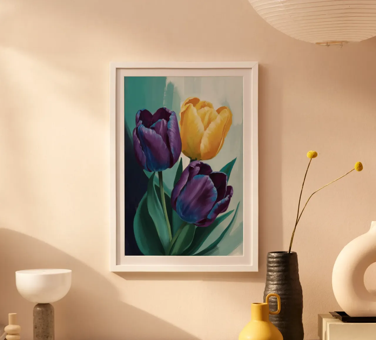 Sfeervol Tulp Duo poster van Flock Reverie