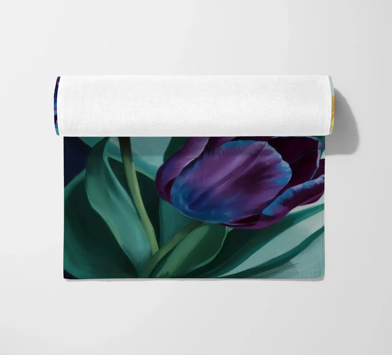 Moody Tulip Duo beach towel by Flock Reverie