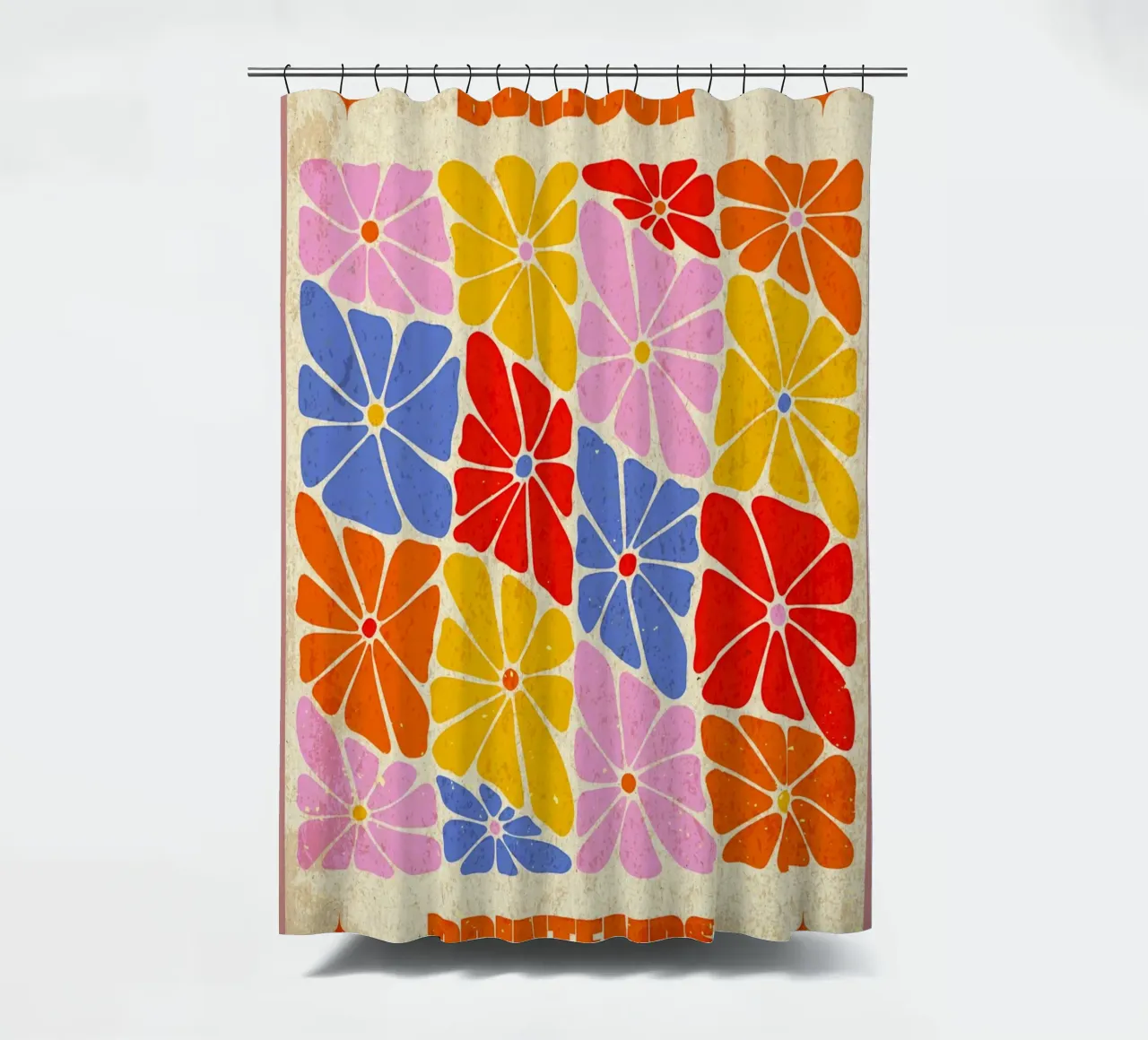 Arte floreale Hello Spring tenda da doccia da Jason Studio