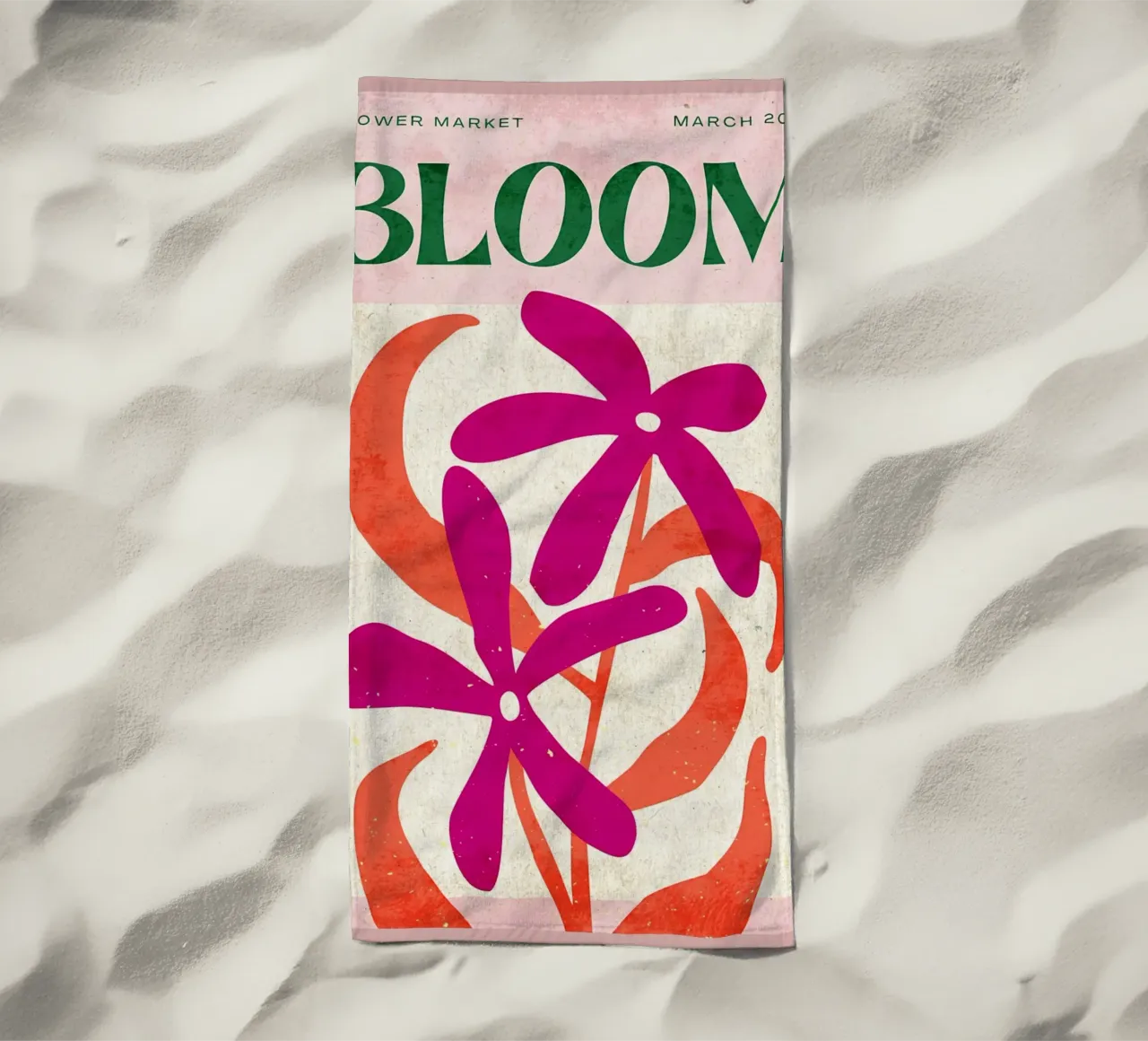 Poster del mercato dei fiori Bloom telo mare da Jason Studio