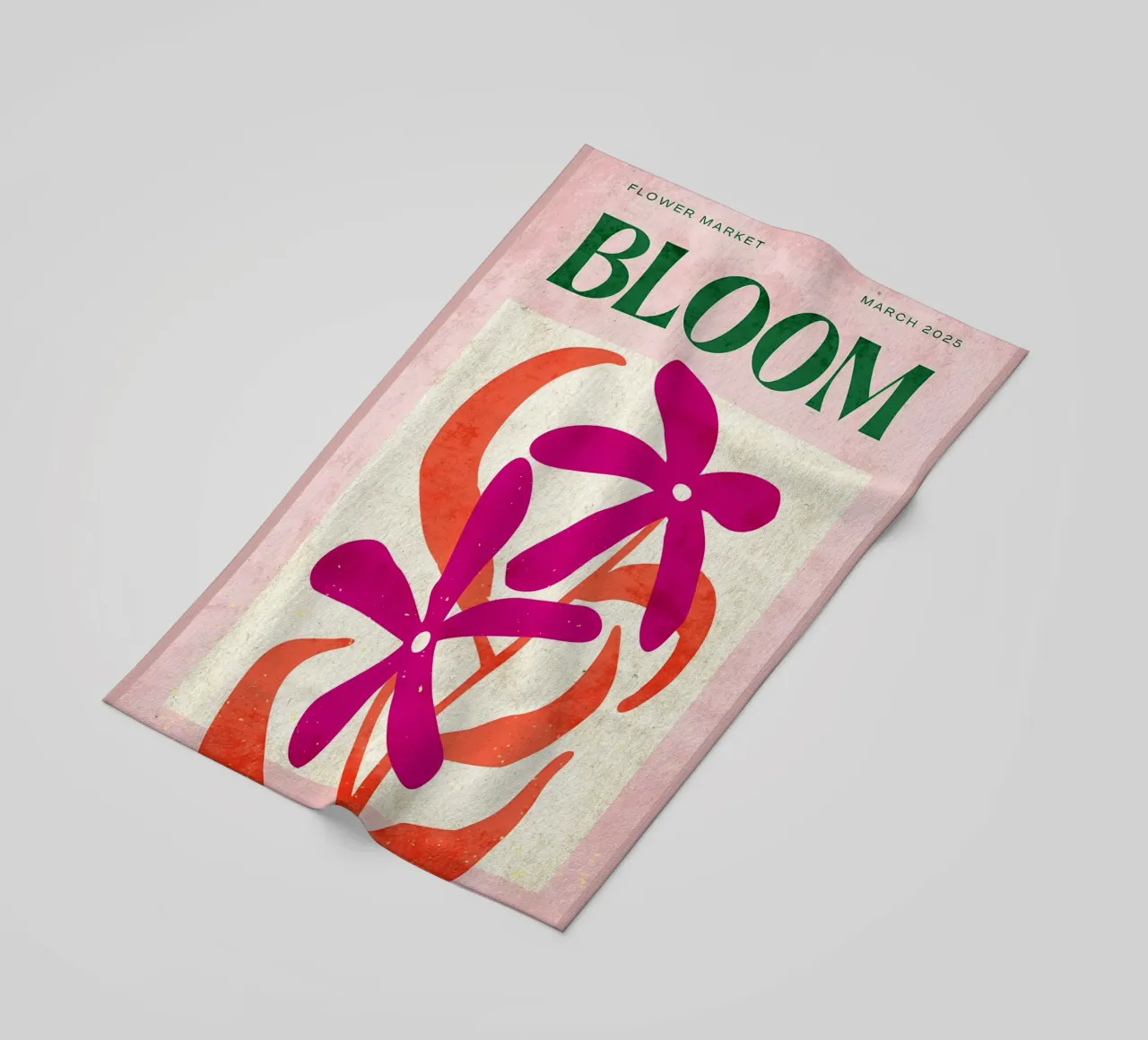Poster del mercato dei fiori Bloom telo mare da Jason Studio