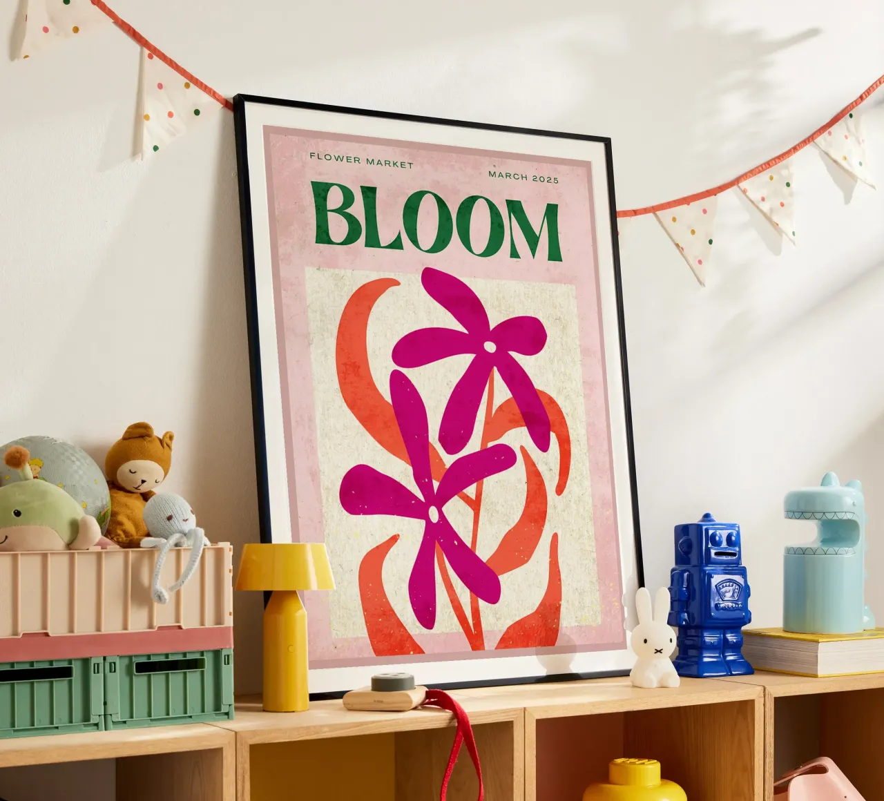 Poster del mercato dei fiori Bloom carta hahnemühle da Jason Studio