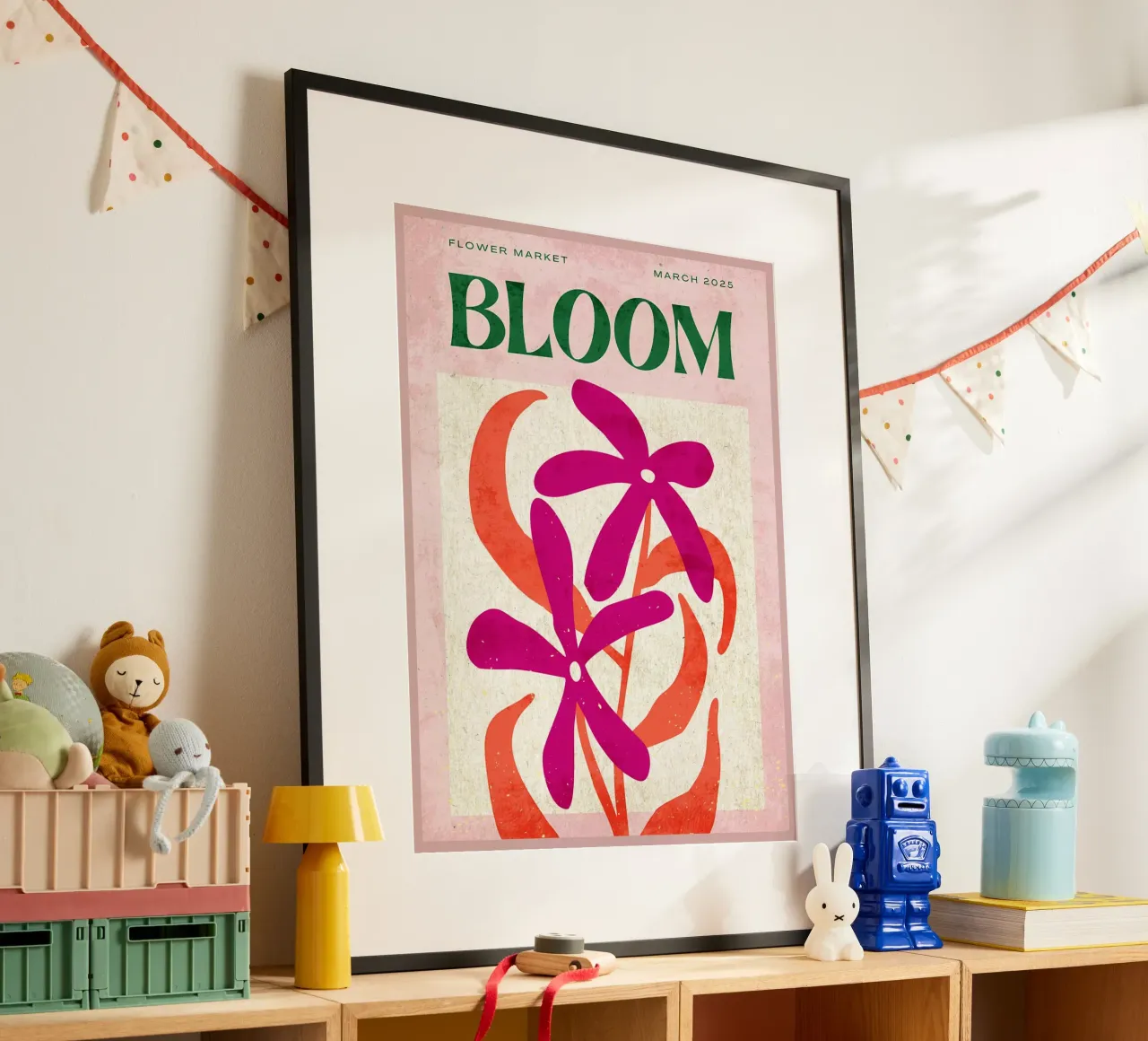 Poster del mercato dei fiori Bloom carta hahnemühle da Jason Studio