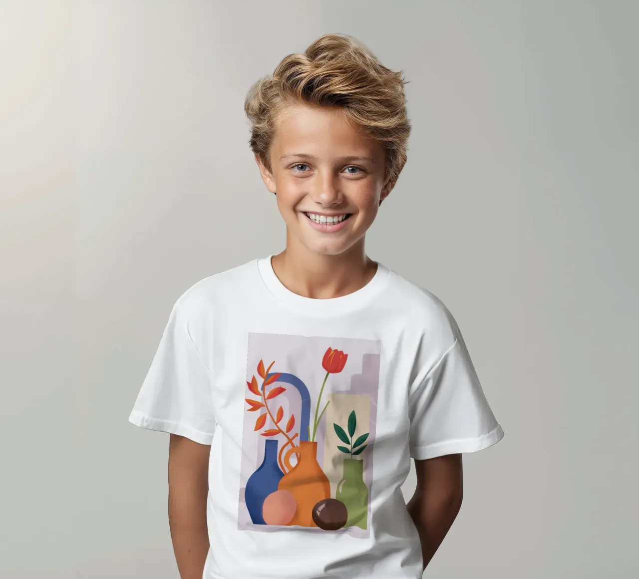 Abstraktes Herbststillleben Kinder T-Shirt von Flock Reverie