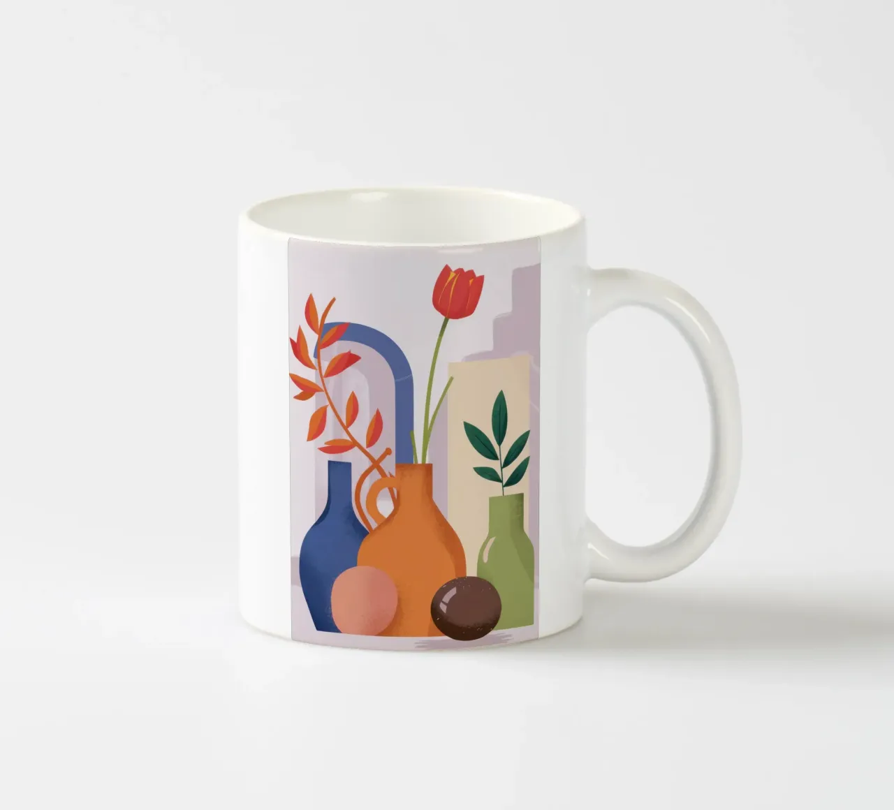 Natura morta astratta d'autunno tazza in ceramica da Flock Reverie