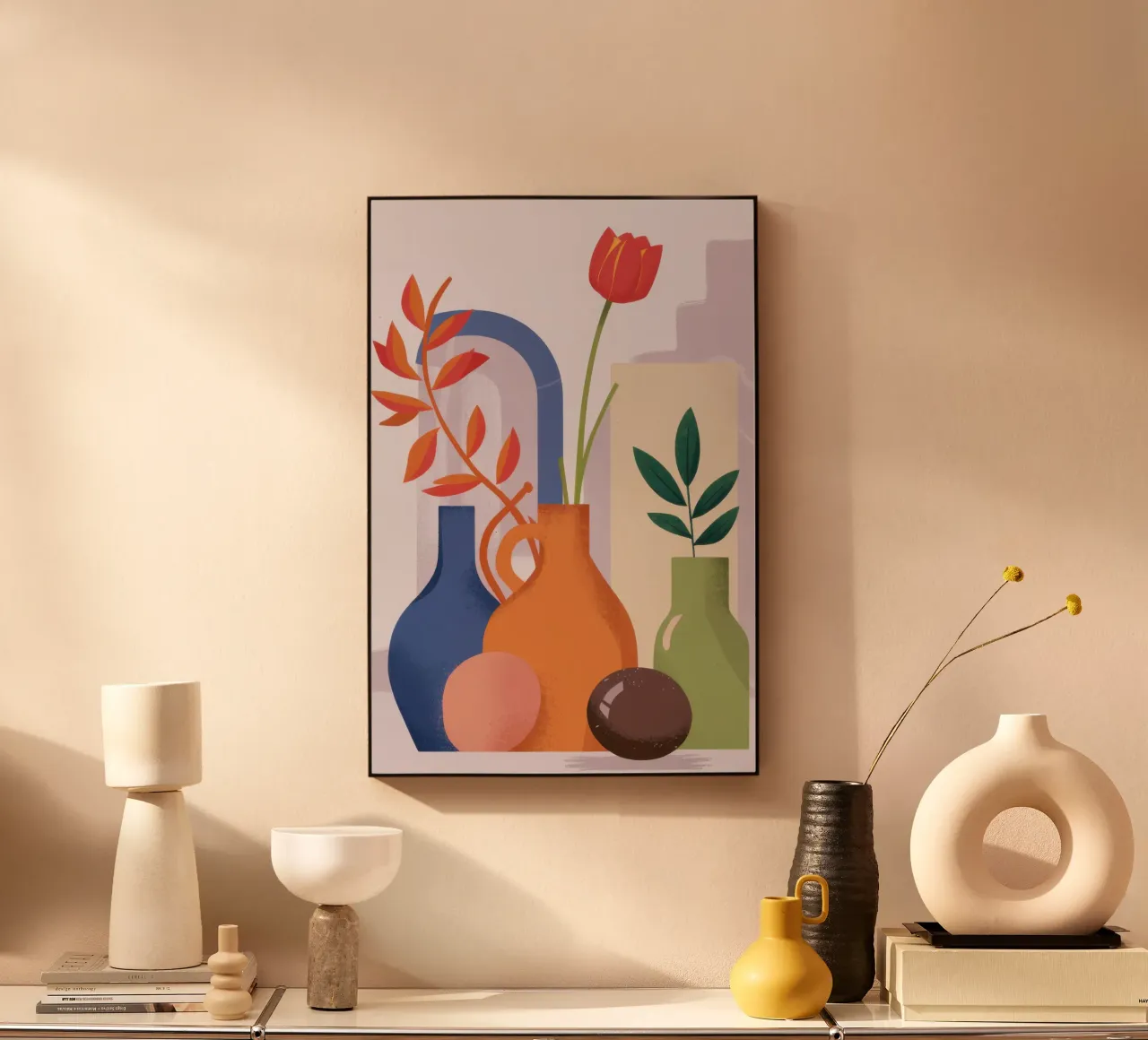 Abstract Autumn StillLife acrylic glass by Flock Reverie
