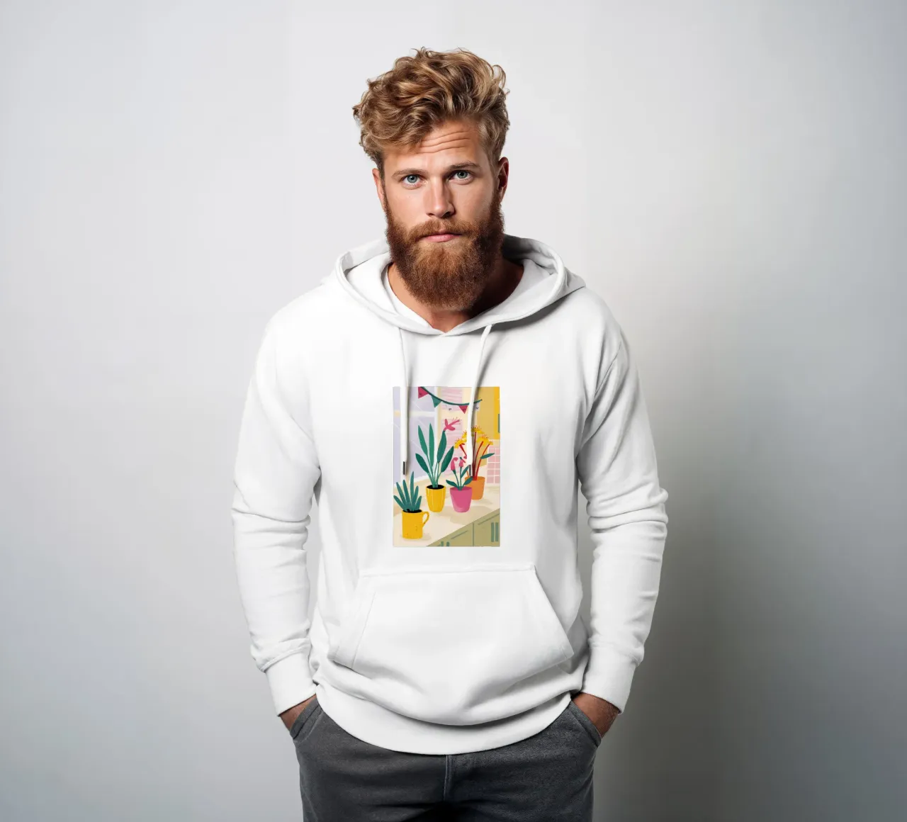 Sunny Kitchen Window hoodie by Flock Reverie