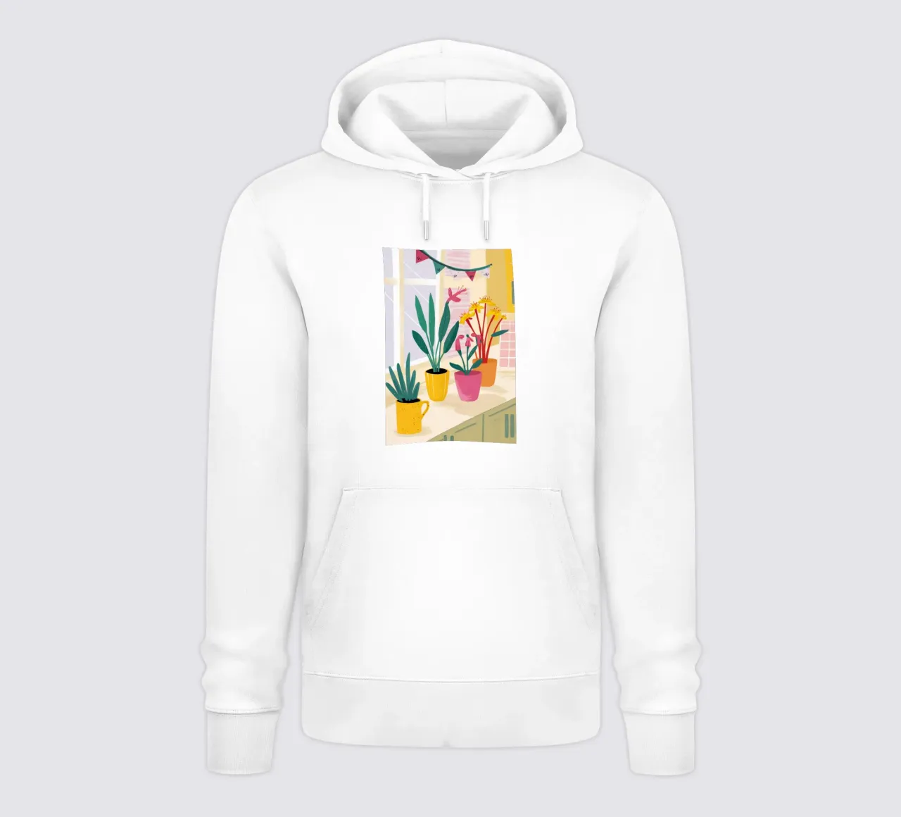 Sunny Kitchen Window hoodie by Flock Reverie
