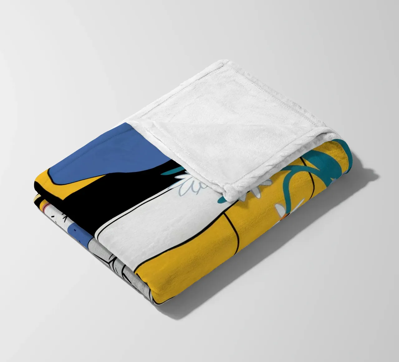 Cozy Coffee Corner fleece blanket by Flock Reverie