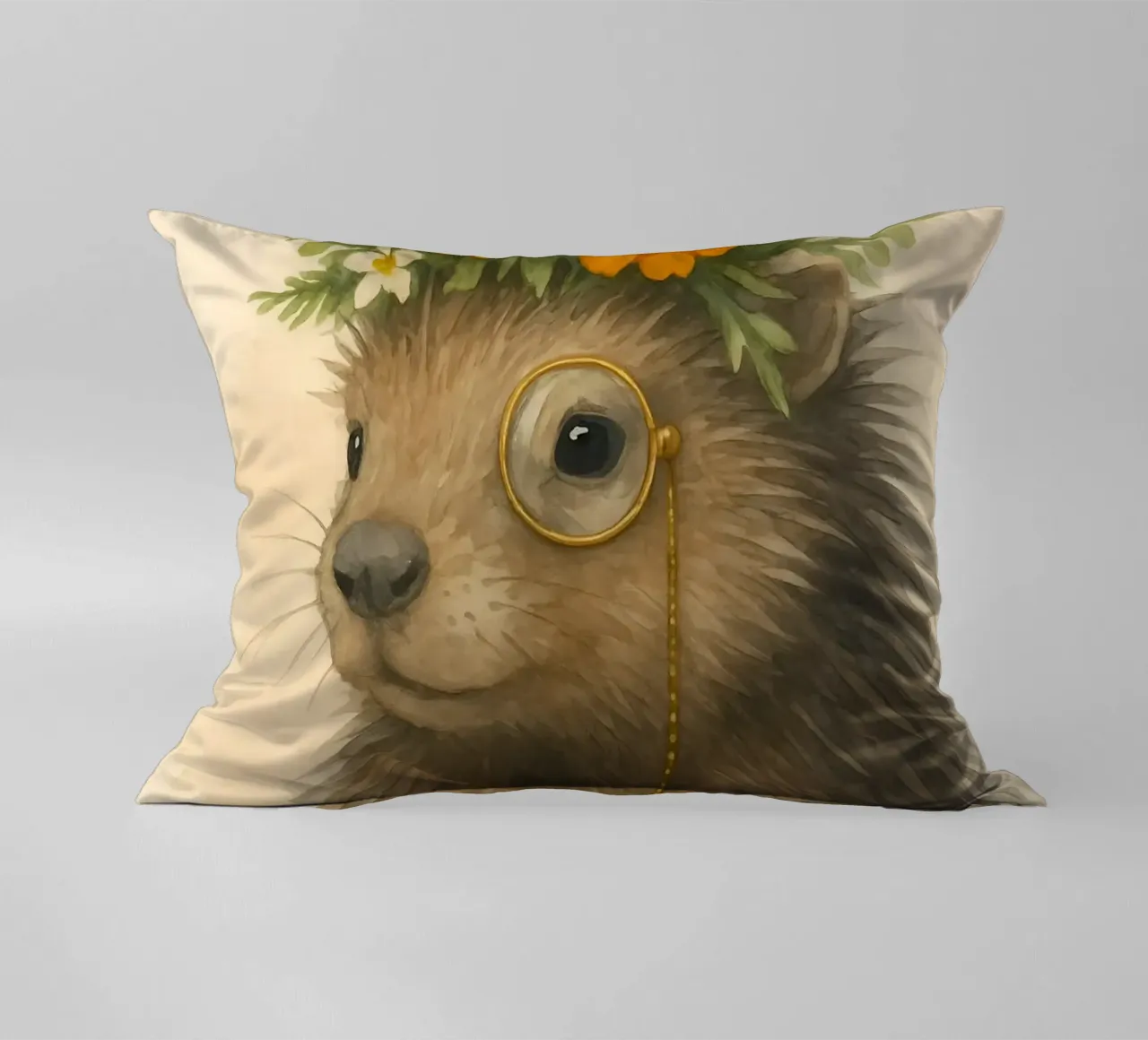 The Gentlemen Hedgehog decorative cushion by Graceful Desine