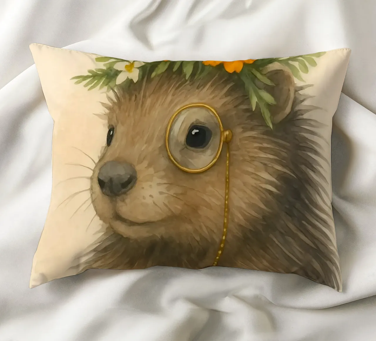 The Gentlemen Hedgehog decorative cushion by Graceful Desine