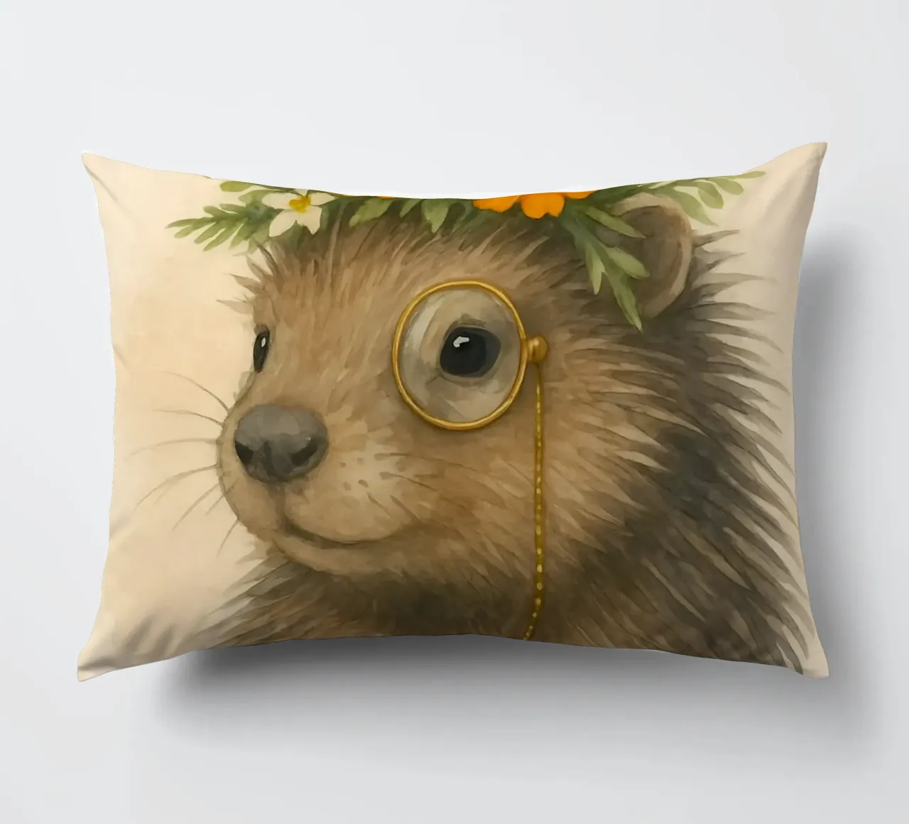 The Gentlemen Hedgehog decorative cushion by Graceful Desine